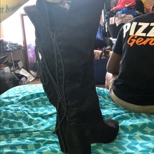 Black over the knee boots